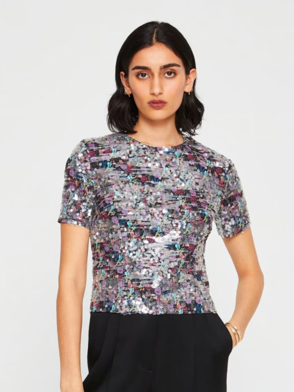 Club Monaco Sequin Mini Tee - Size 4